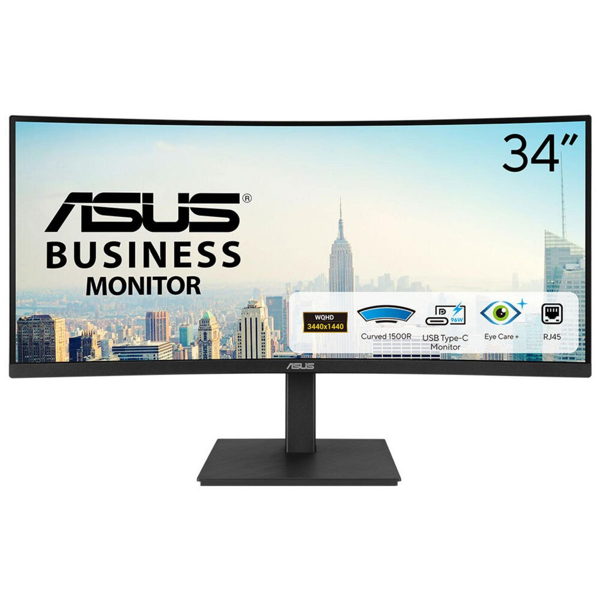 Asus Va34Vcpsr Computer Monitor 86.4 Cm (34") 3440 X 1440 Pixels Wide Quad Hd Lcd Black