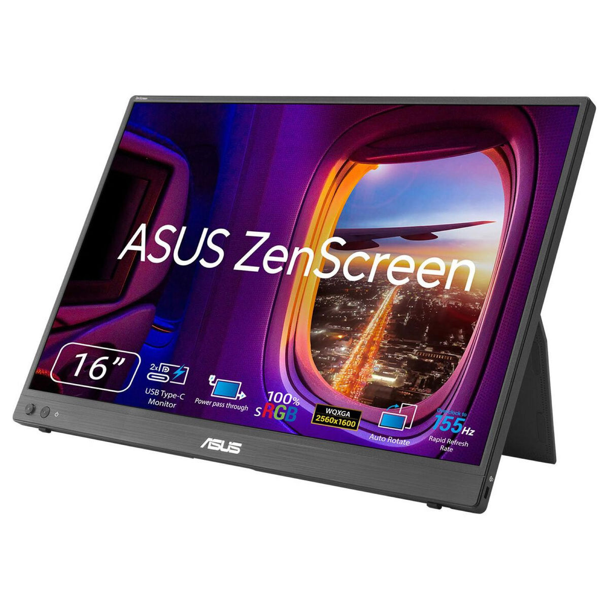 Asus Zenscreen Mb16Ncg Computer Monitor 40.6 Cm (16") 2560 X 1600 Pixels Wqxga Lcd Black