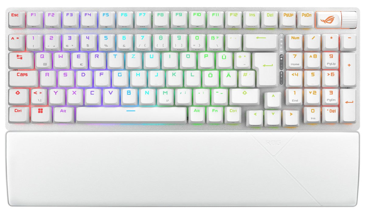 Asus Rog Strix Scope Ii 96 Wireless Keyboard Gaming Usb + Rf Wireless + Bluetooth Qwertz German White
