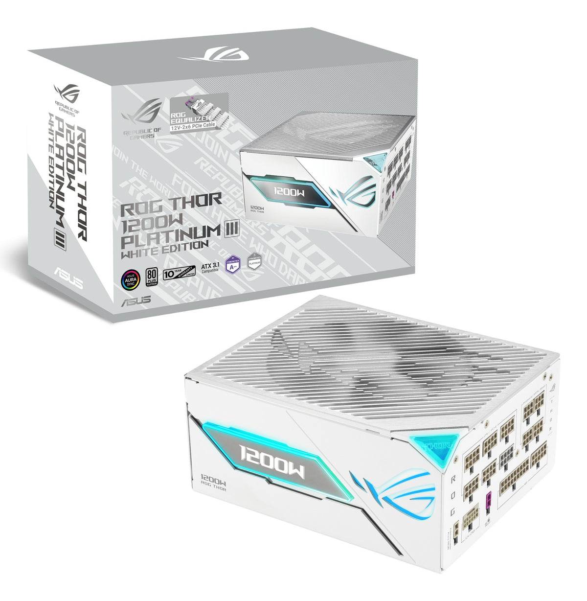 ASUS ROG -THOR-1200P3-WHITE-GAMING-E power supply unit 1200 W 24-pin ATX ATX