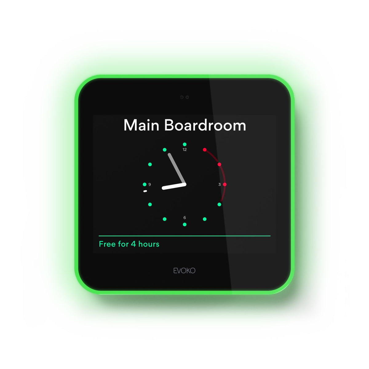 Evoko Liso, Room Manager with 8" Capacitive Touchscreen w/8" Touch Display, RJ45, PoE, Wi-Fi, Wall & Glass mounting kit (w/o PSU)
