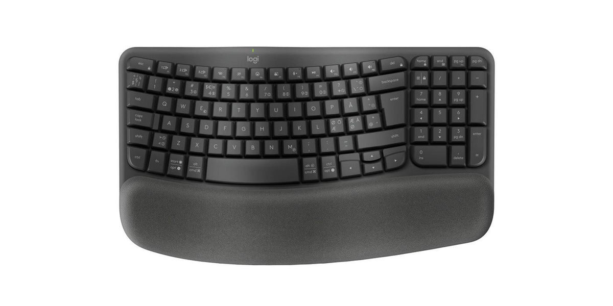 Logitech Wave Keys keyboard RF Wireless + Bluetooth QWERTY Danish, Finnish, Norwegian, Swedish Graphite