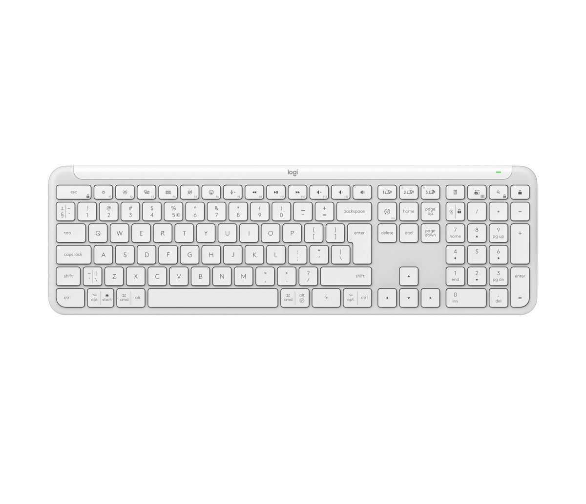 Logitech Signature Slim K950 keyboard Office RF Wireless + Bluetooth QWERTY US International White