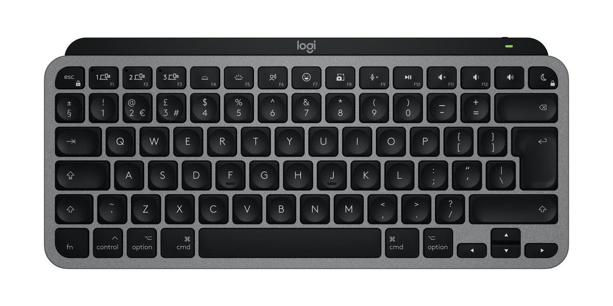 Logitech Mx Keys Mini For Mac Keyboard Home/Office Bluetooth Qwerty Uk English Black, Grey