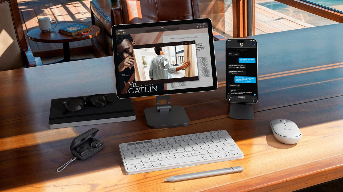 Logitech Keys-To-Go 2 Keyboard Universal Bluetooth Qwerty Danish, Finnish, Norwegian, Swedish White