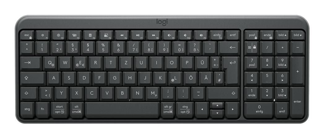 Logitech K250 Compact Bluetooth Keyboard Universal Rf Wireless + Bluetooth Qwertz German Graphite