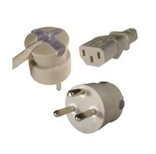 Mercodan SmarTplug DK power cable grey 10.0m, Straight appliance plug earthed to C13, H05VV-3G 1,00mm², 10A-250V. Demko approved
