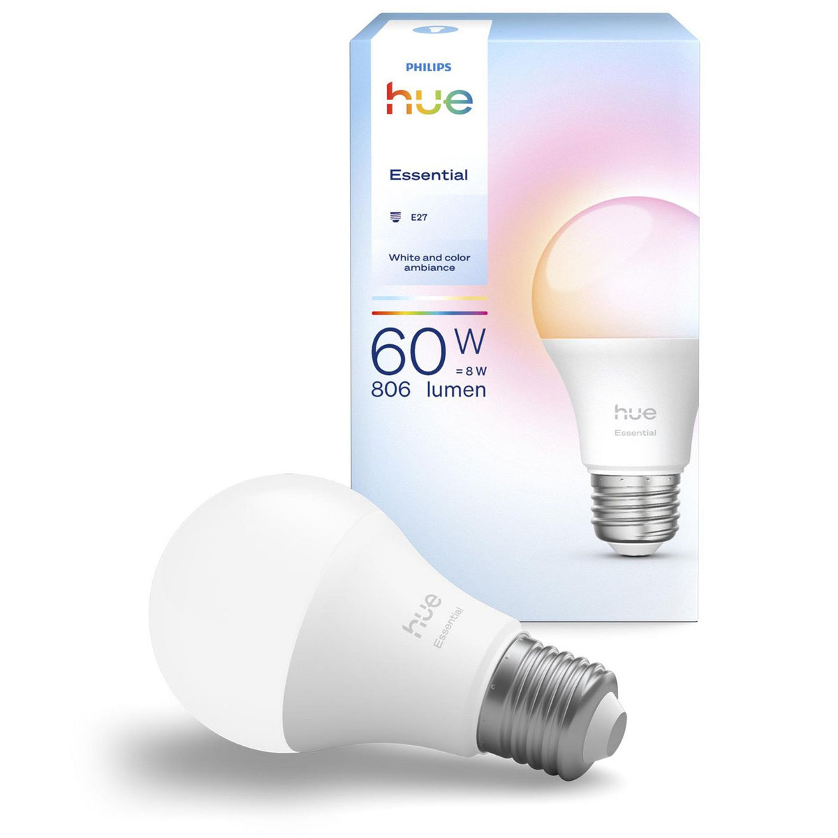 Philips by Signify Philips Hue White And Colour Ambience Essential A60 - E27 Smart Bulb - 806 Lm - 8W
