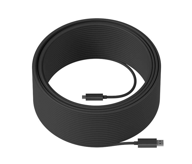 Logitech Strong USB cable 45 m USB 3.2 Gen 2 (3.1 Gen 2) USB A USB C Grey Strong USB 45m, 45 m, USB A, USB C, USB 3.2 Gen 2 (3.1 Gen 2), 10000