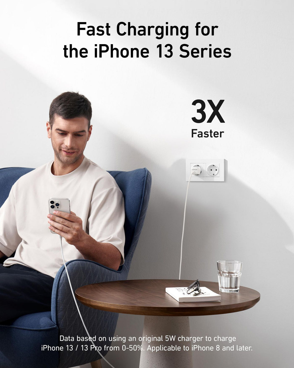 Anker 511 Charger (Nano Pro) Offline Only Mobile Phone, Tablet White Usb Fast Charging Indoor