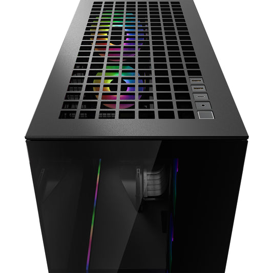ARCTIC Xtender VG (Mirror Black) Premium E-ATX PC Case with Vertical GPU Mounting
