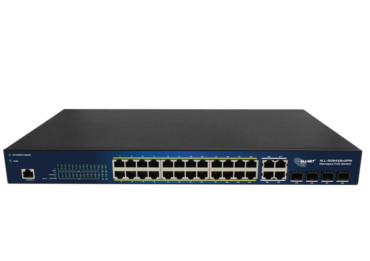 ALLNET Network Switch Managed L2 Gigabit Ethernet (10/100/1000) Power Over Ethernet (Poe) Black