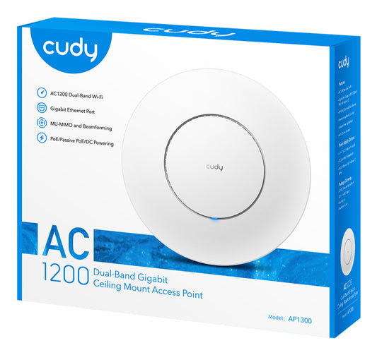 Cudy AC1300 1167 Mbit/s White Power over Ethernet (PoE)