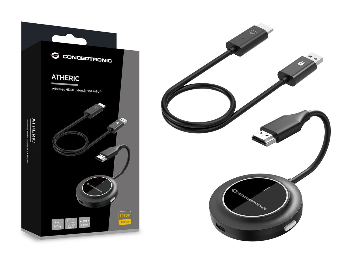 Conceptronic ATHERIC02B Wireless HDMI Extender Kit 1080P