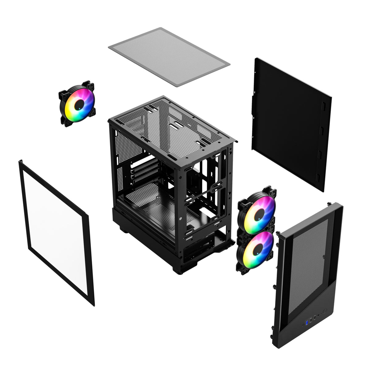 VIDA SPIRE M MATX BLACK GAMING CASE Micro Tower