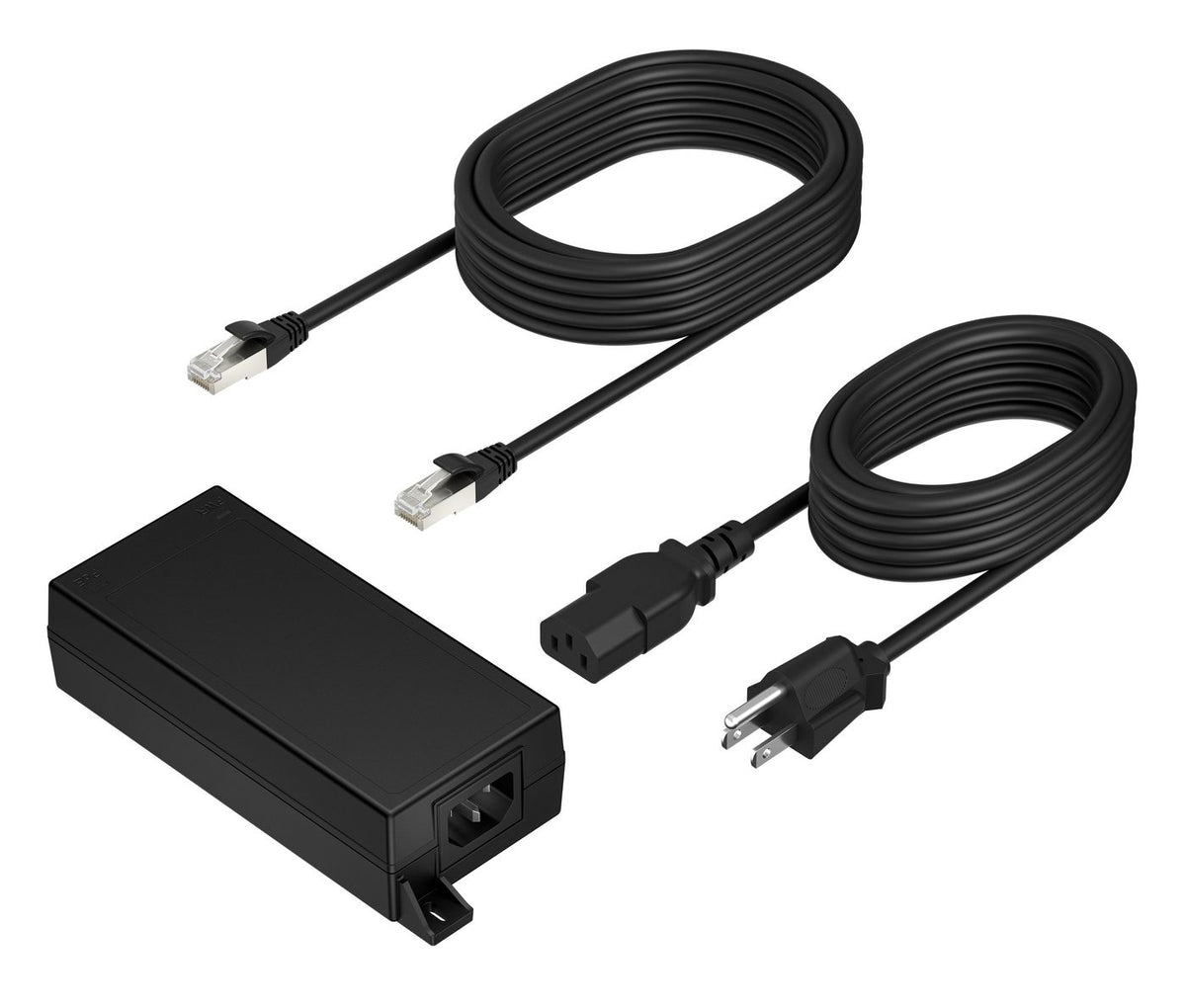 HP Poe++ 65W 2.5G Adapter With 3.66M Cat6A Cable And Power Cord Power Adapter/Inverter Indoor Black
