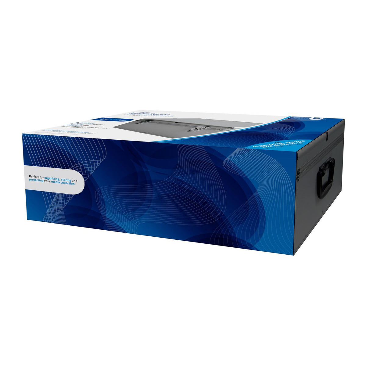 MediaRange CD DJ-Case f 500 CD/DVDs BOX77, Box case, 500 discs, Silver, Fleece,Plastic,Wood, 120 mm, Aluminum