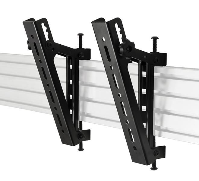 B-Tech Flat Screen Interface Arms System X Universal Interface Arms with Tilt - VESA 200, Flat panel mount arm, Black, 70 kg, Rail, 200 x