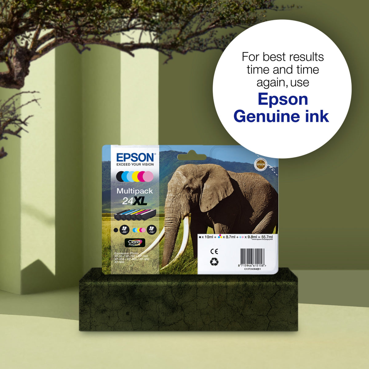 Epson C13T24284510/24 Ink cartridge multi pack Bk,C,M,Y,LC,LM for Easymail, 6x360 pages 1x240pg + 5x360pg, 1x5.1ml + 5x4.6ml Pack=6 for Epson XP 750