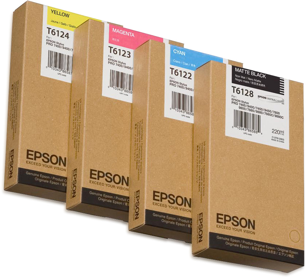 Epson C13T61280N/T6128 Ink cartridge black matt 220ml for Epson Stylus Pro 7400/7450/7800/7880