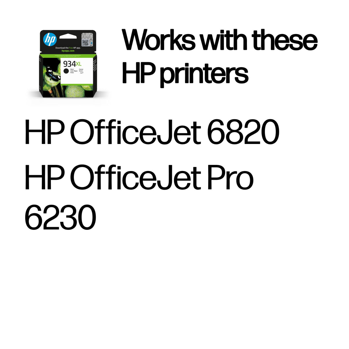 HP C2P23AE/934XL Ink cartridge black high-capacity, 1K pages ISO/IEC 24711 25.5ml for HP OfficeJet Pro 6230