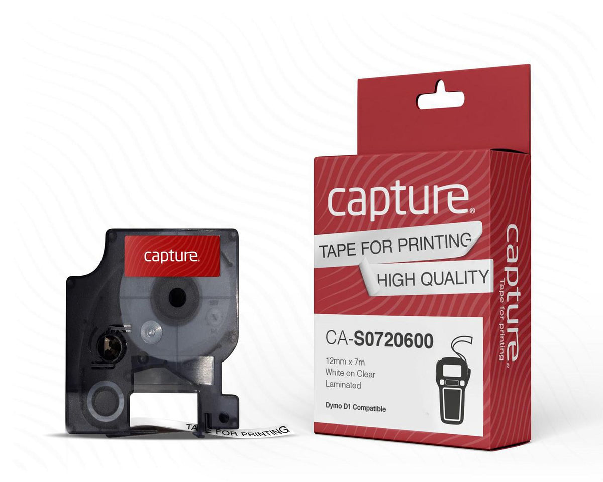 Capture CA-S0720600 label-making tape White on transparent