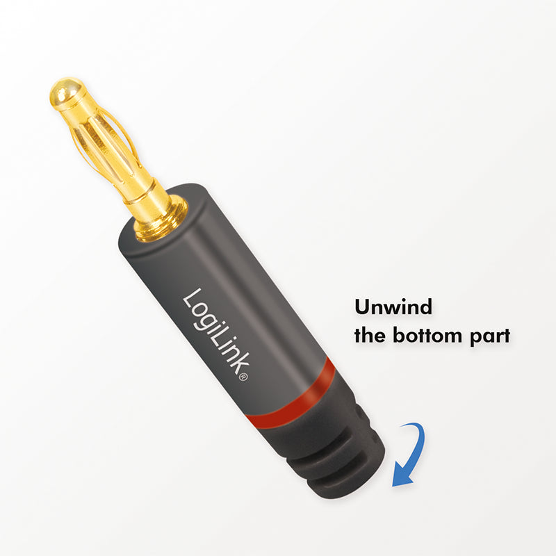 LogiLink CA1212 wire connector Banana Grey