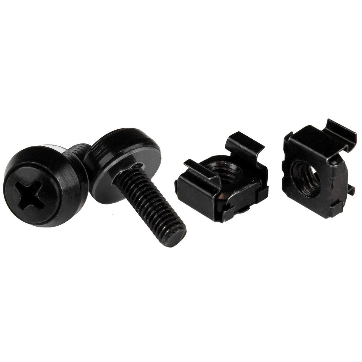 StarTech.com 50 Pack 10-32 Server Rack Cage Nuts And Screws W/Washers - Rack Mount Hardware Kit - Network/It Equipment Cabinet Clip/Captive
