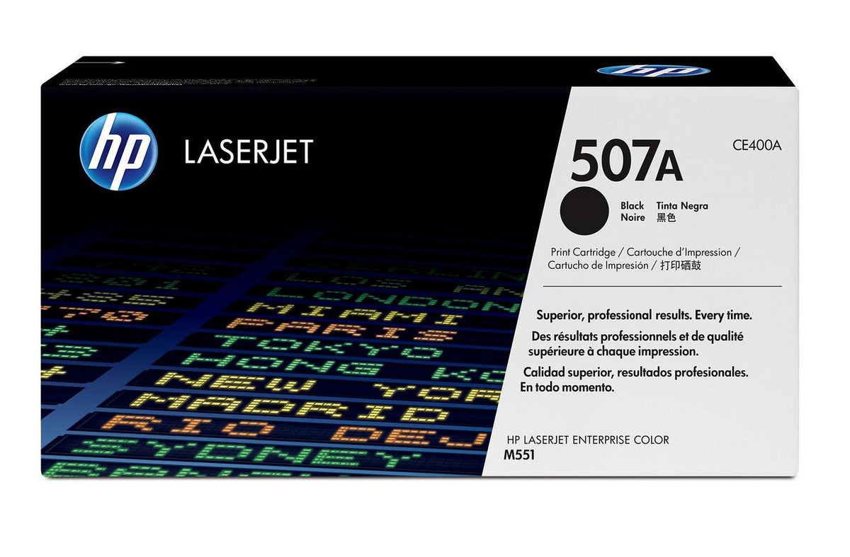 HP Black Cartridge (5.5K) 507A Black Original LaserJet Toner Cartridge, 5500 pages, Black, 1 pc(s)
