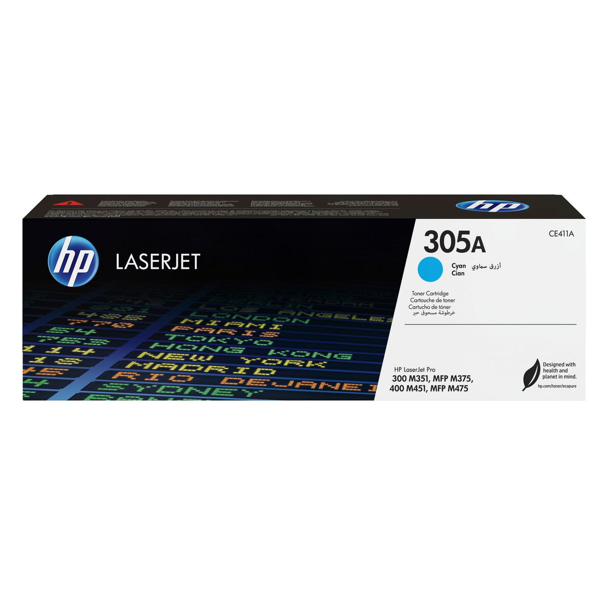 HP Toner Cartridge Cyan 305A Cyan Original LaserJet Toner Cartridge, 2600 pages, Cyan, 1 pc(s)