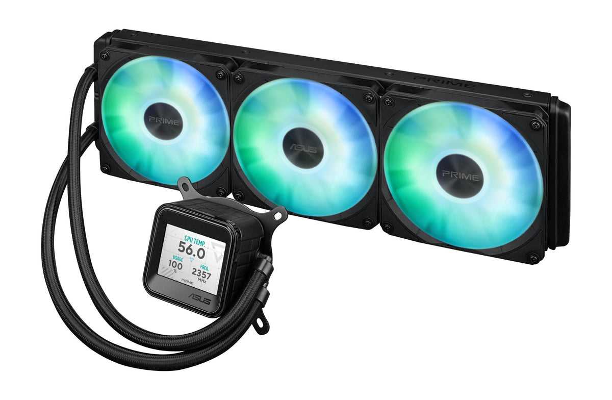 ASUS Prime LC 360 ARGB LCD Processor All-in-one liquid cooler 12 cm Black