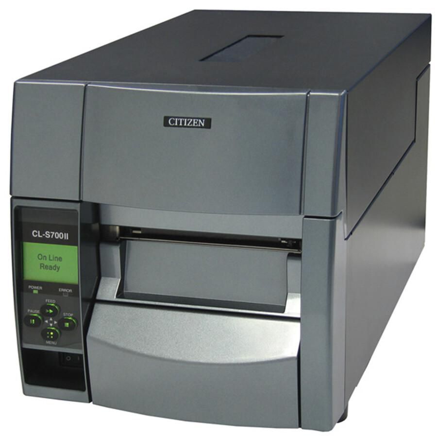 Citizen CL-S700IIDT Printer_ Grey, Direct thermal, with Compact Ethernet Card