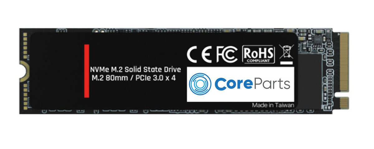 CoreParts 512GB M.2 NVME PCIe 2280 SSD 512GB SSD M.2 PCIe NVMe (M Key) - Bulk Packaging (plastic bag)