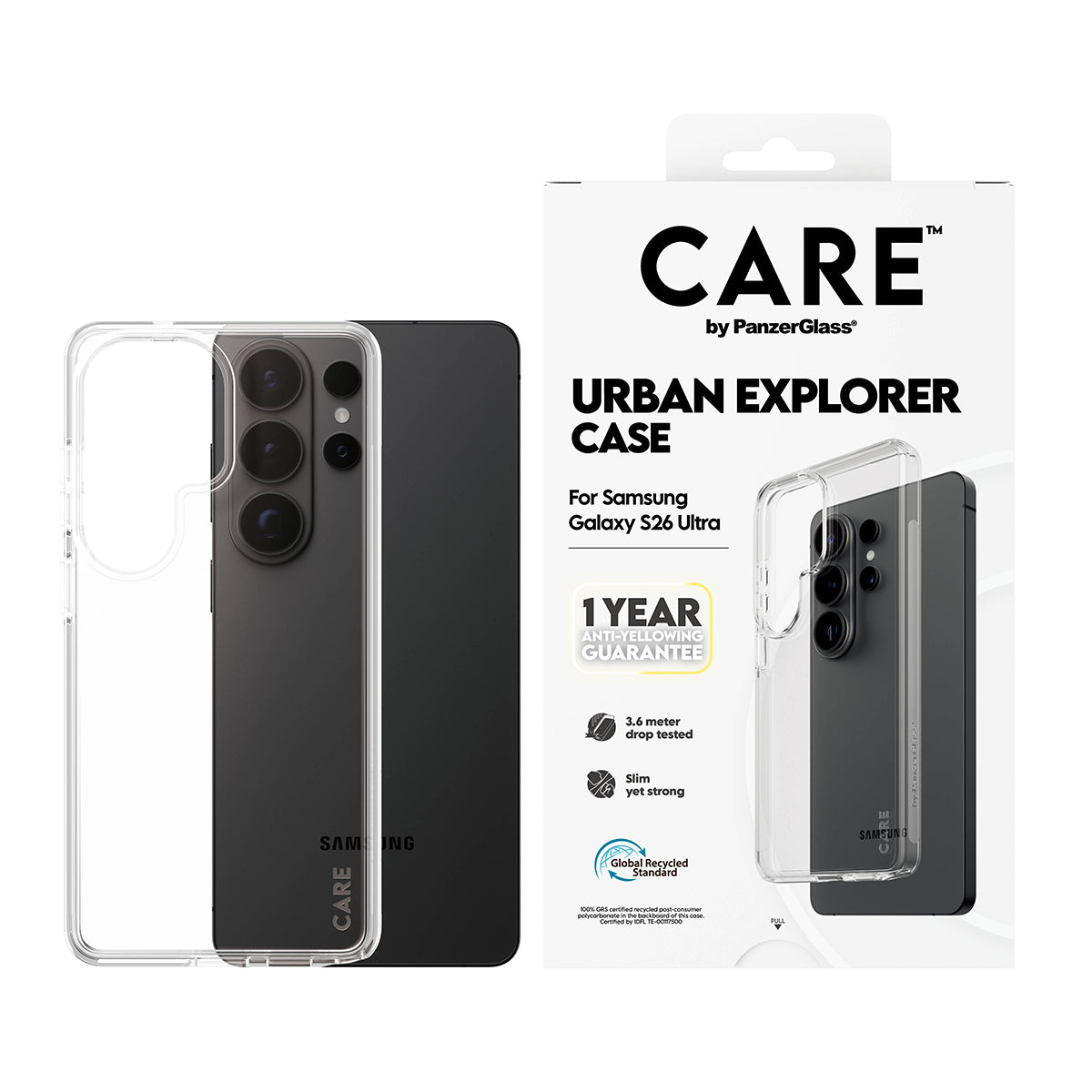 PanzerGlass CARE™ by ® Urban Explorer Case Transparent Samsung Galaxy S26 Ultra