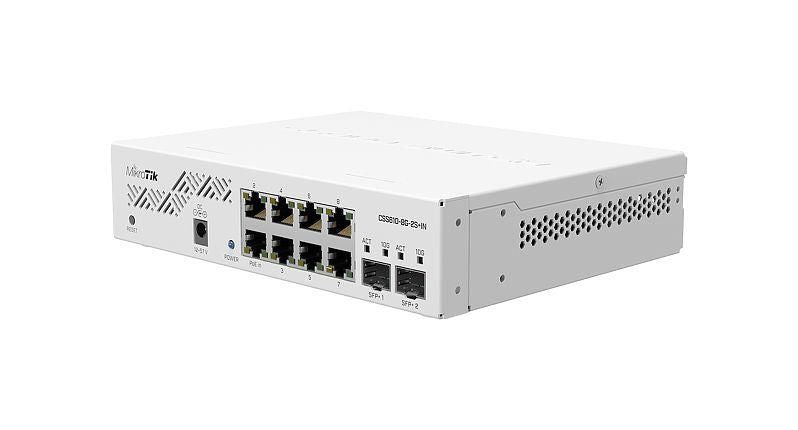 MikroTik CSS610-8G-2S+IN network switch Gigabit Ethernet (10/100/1000) White Power over Ethernet (PoE) CSS610-8G-2S+IN, Gigabit Ethernet