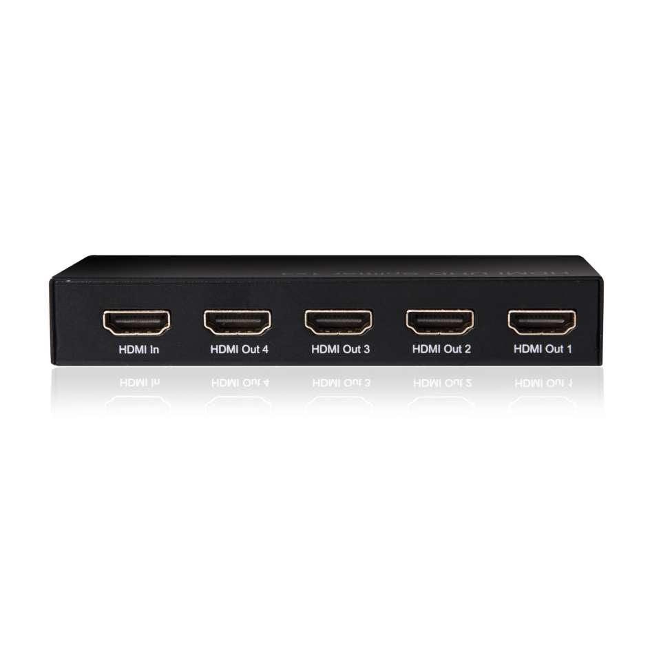 Club3D HDMI 2.0 UHD Splitter 4 Ports HDMI 2.0 UHD Splitter 4 Ports, HDMI, 2.0a, 4096 x 2160 pixels, Black, Metal, 60 Hz