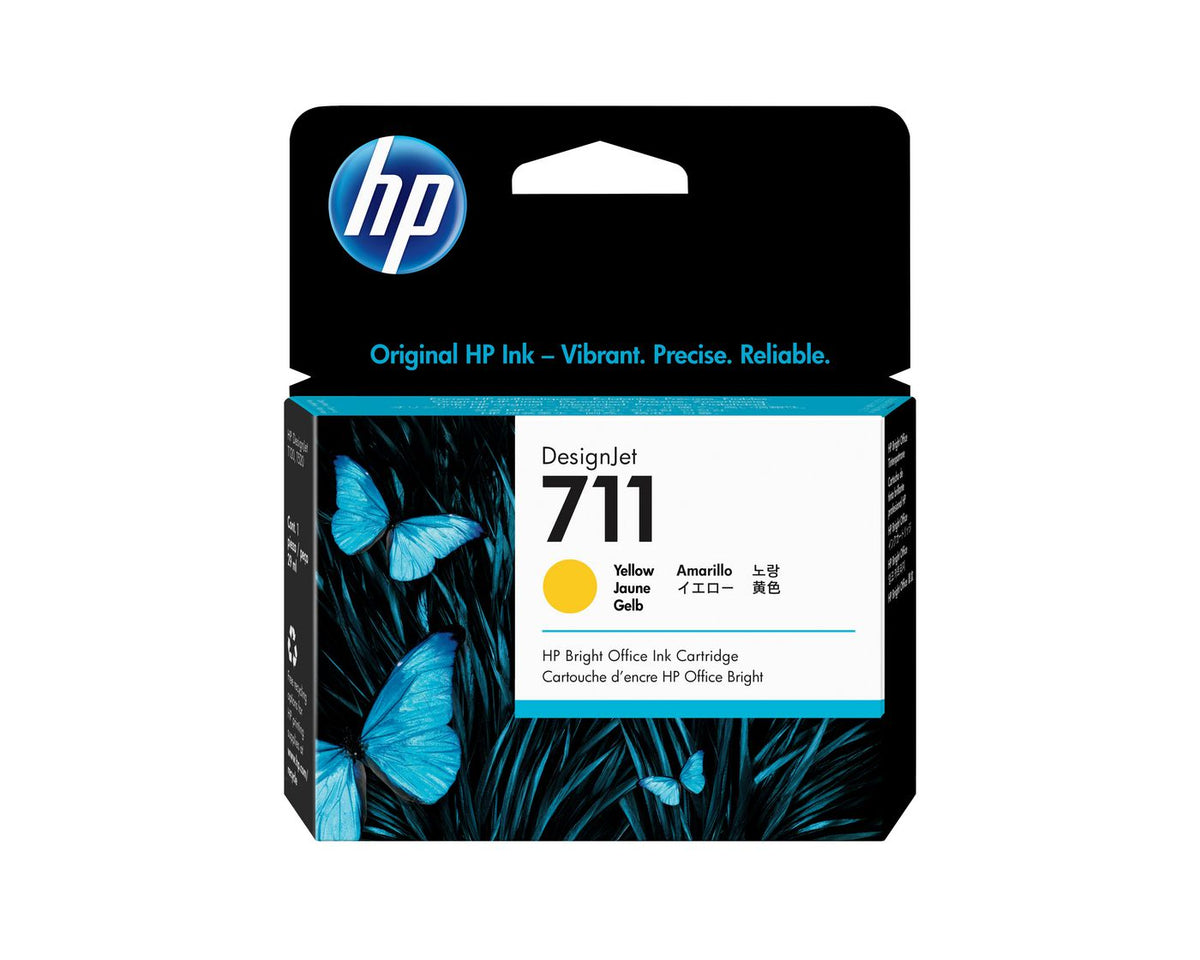 HP Ink Yellow No.711 29ml 711 29-ml Yellow DesignJet Ink Cartridge, Pigment-based ink, 1 pc(s)