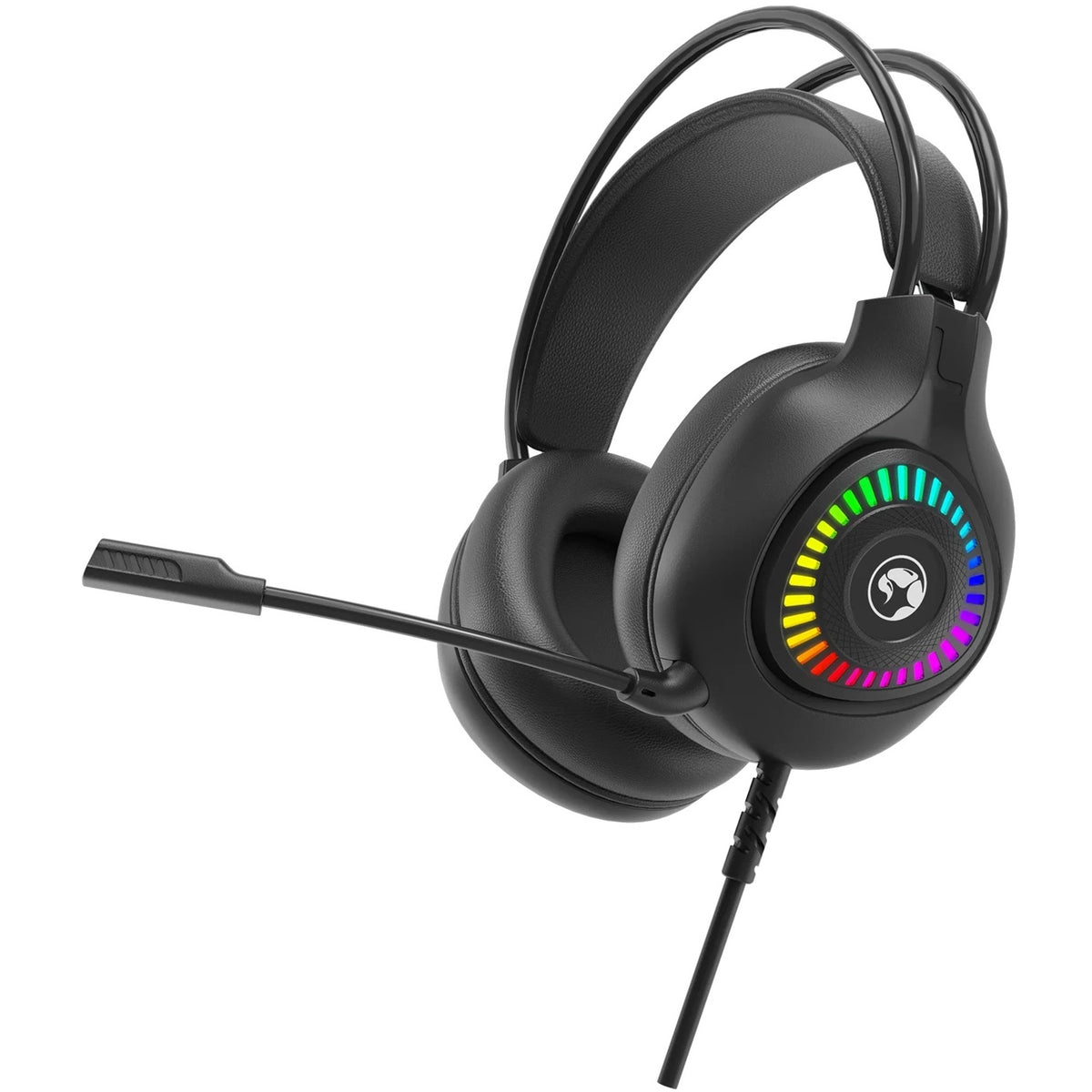 Marvo H8325 Akari 40 USB 2.0 Wired Gaming RGB Headset (Black) Head-band