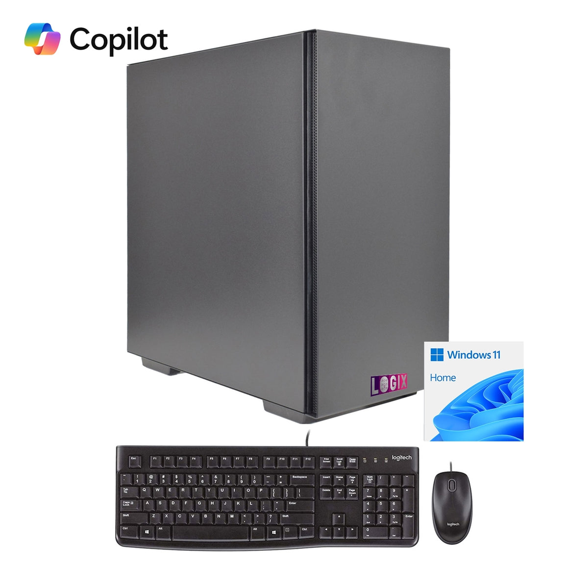 LOGIX Intel Core i3 14th Gen Quad Core 16GB RAM with 500GB SSD Wireless Family Desktop PC with Windows 11 Home & Keyboard & Mouse Intel® Core™ i3 Micro Tower