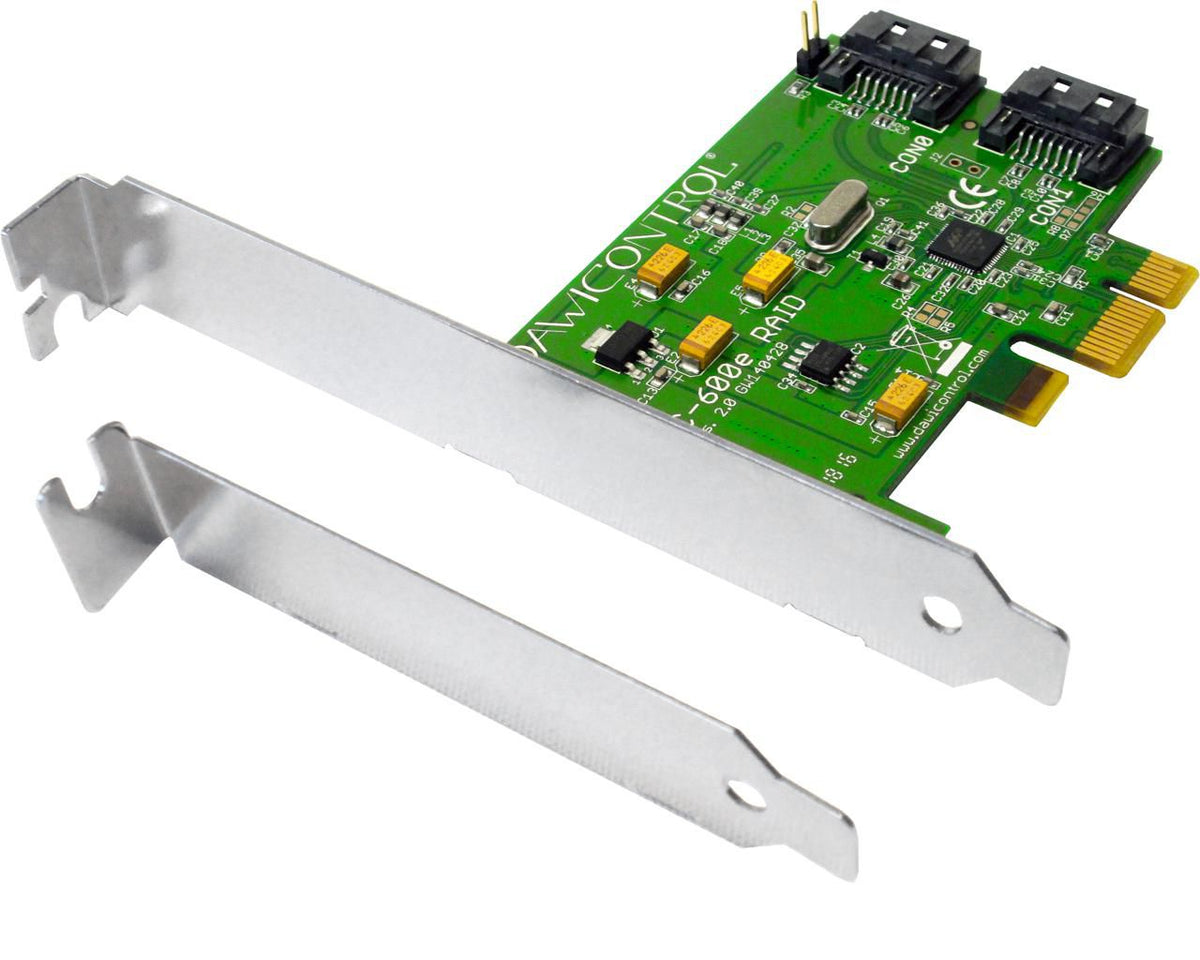 Dawicontrol DC-600e RAID 2-Kanal SATA3 LP DC-600E, Serial ATA, Serial ATA II, Serial ATA III, 0,1,JBOD, 5 Gbit/s, Marvell 88SE9128, Windows 7 Home