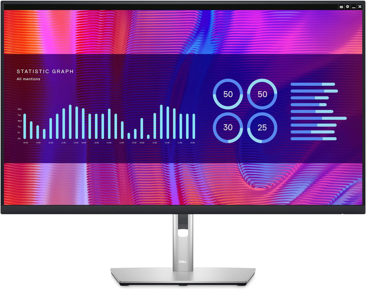 Dell 32 USB-C Hub Monitor DELL P Series P3223DE, 80 cm (31.5"), 2560 x 1440 pixels, Quad HD, LCD, 5 ms, Black, Silver
