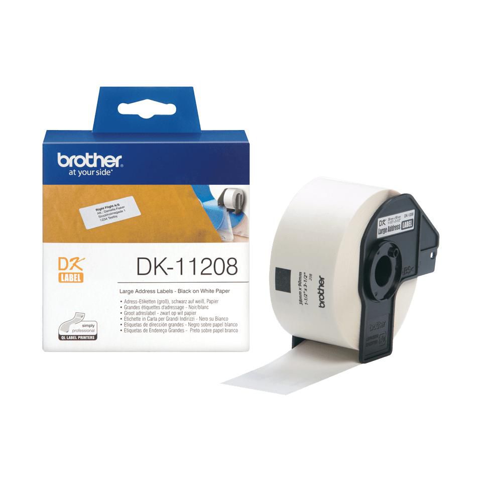 Brother Address Labels Large 400-Pack Size : 38 mmx 90 mm BROTHER QL 500/550 Large Address Labels 38 mmx 90 mm **400-pack**