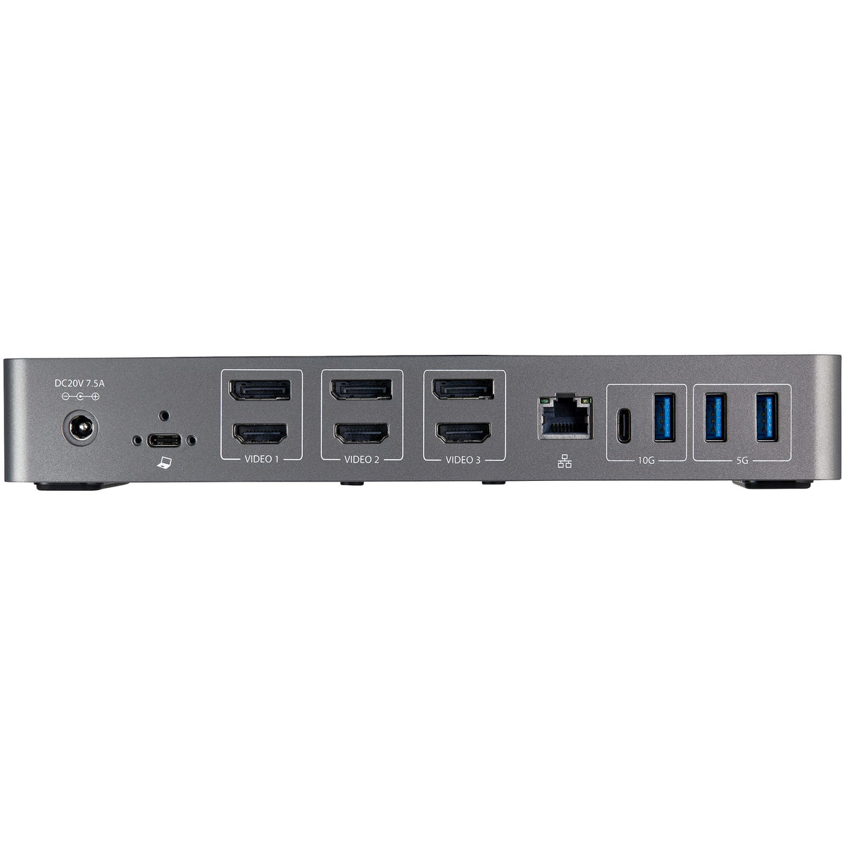 StarTech.com USB-C & USB-A Dock - Hybrid Universal Triple Monitor Laptop Docking Station DisplayPort & HDMI 4K 60Hz - 85W Power Delivery, 6x USB Hub, GbE, Audio - USB 3.1 Gen 2 10Gbps - TAA