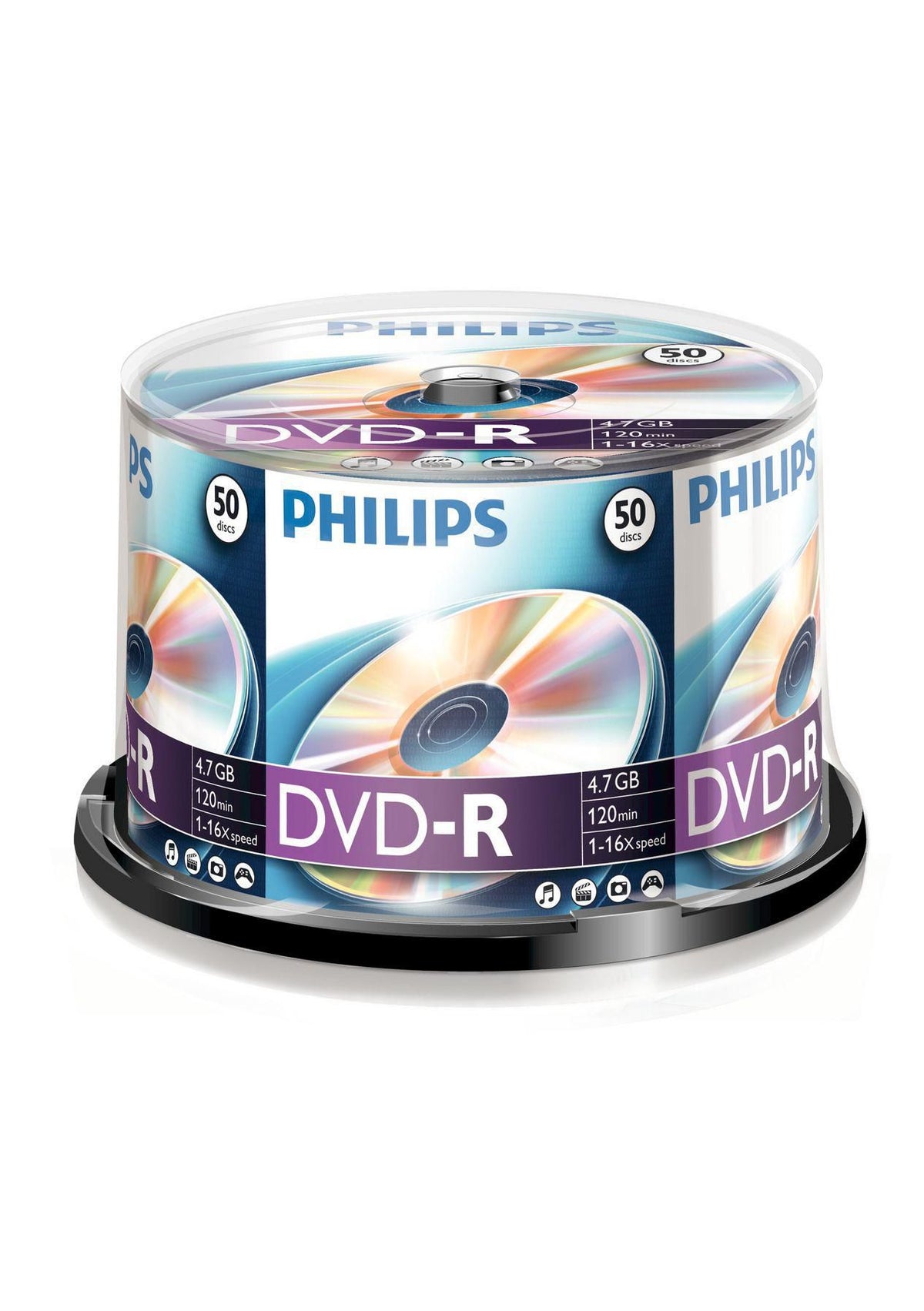 Philips 50 x DVD-R 4,7 GB/120 min DVD-R DM4S6B50F/00, 4.7 GB, 120 min, DVD-R, 16x, 4.7 GB, 50 pc(s)