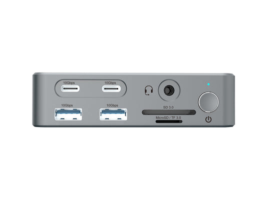 Conceptronic DONN25G 15-in-1 DisplayLink USB 3.2 Gen 2 Docking Station, Triple 4K60Hz Display, HDMI x 2, DisplayPort, USB-C 10Gbps x 2, USB-A 10Gbps x 2, USB-A 5Gbps x 2, SD, TF/MicroSD, GbE, Audio, DC in, Security Slot, PD 3.0