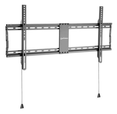 Manhattan Wall Mount for TV & Monitors (Fixed Low Profile), For screens 43" to 100", VESA compatibility: all between 200x200mm to 800x400mm - check the dimensions of the four mounting holes on back of screen to ensure it fits, Max 70kg, Black, Bracket