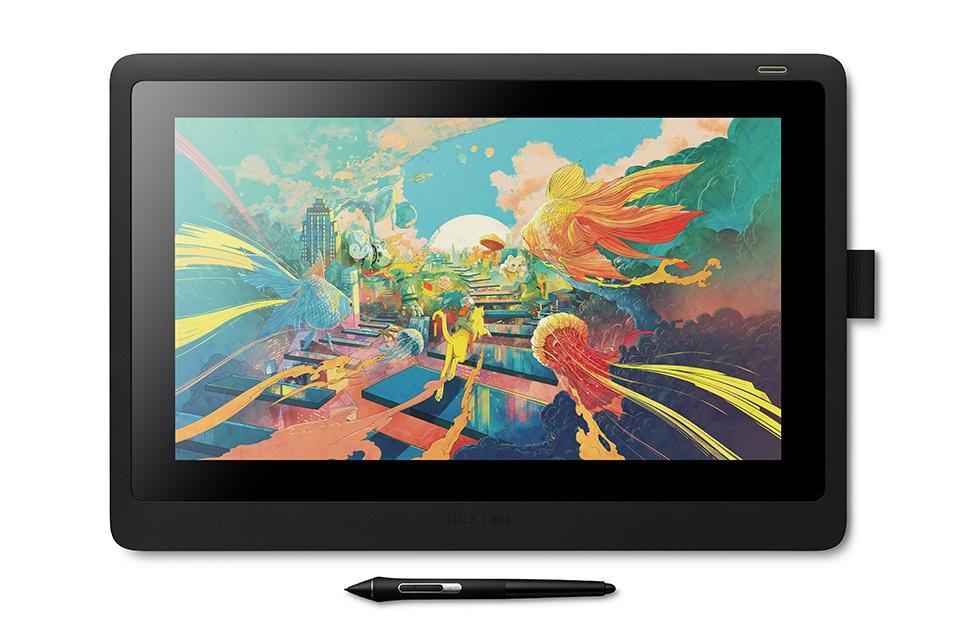 Wacom Cintiq 16 graphic tablet Black 5080 lpi 344.16 x 193.59 mm Cintiq 16, Wired, 5080 lpi, 344.16 x 193.59 mm, Pen, Silicone rubber,
