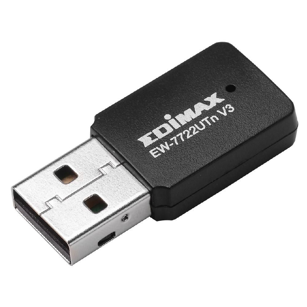 Edimax N300 WLAN 300 Mbit/s N300, Wired, USB, WLAN, Wi-Fi 4 (802.11n), 300 Mbit/s, Black