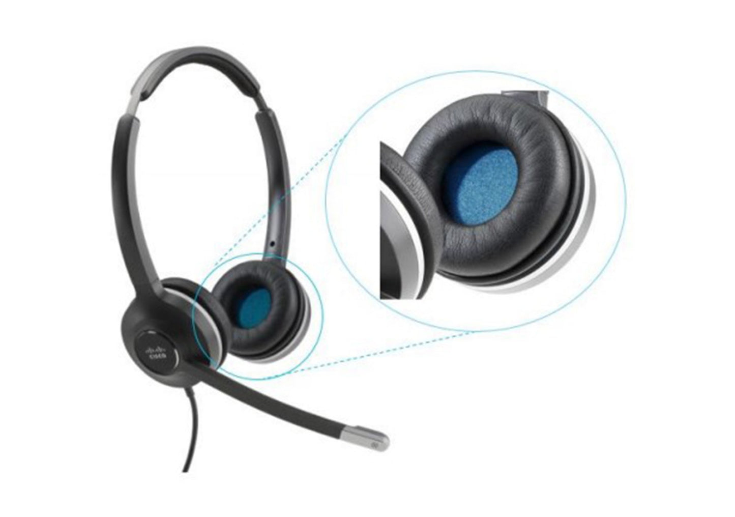 Cisco Headset 520 Series and 530 Series Replacement Ear Cushions (8 pieces) – Spare – Black, 2-Year Limited Liability (CP-HS-W-5EC8=) Networking
