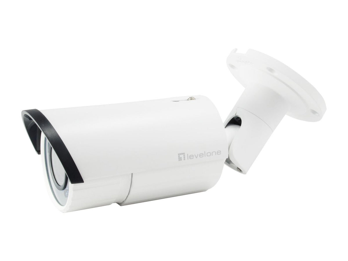 LevelOne 2-MPIXEL FIXED OUTDOOR CAMERA GEMINI Zoom IP Network Camera, 2-Megapixel, two-way audio, 4X Optical Zoom, 802.3af PoE,